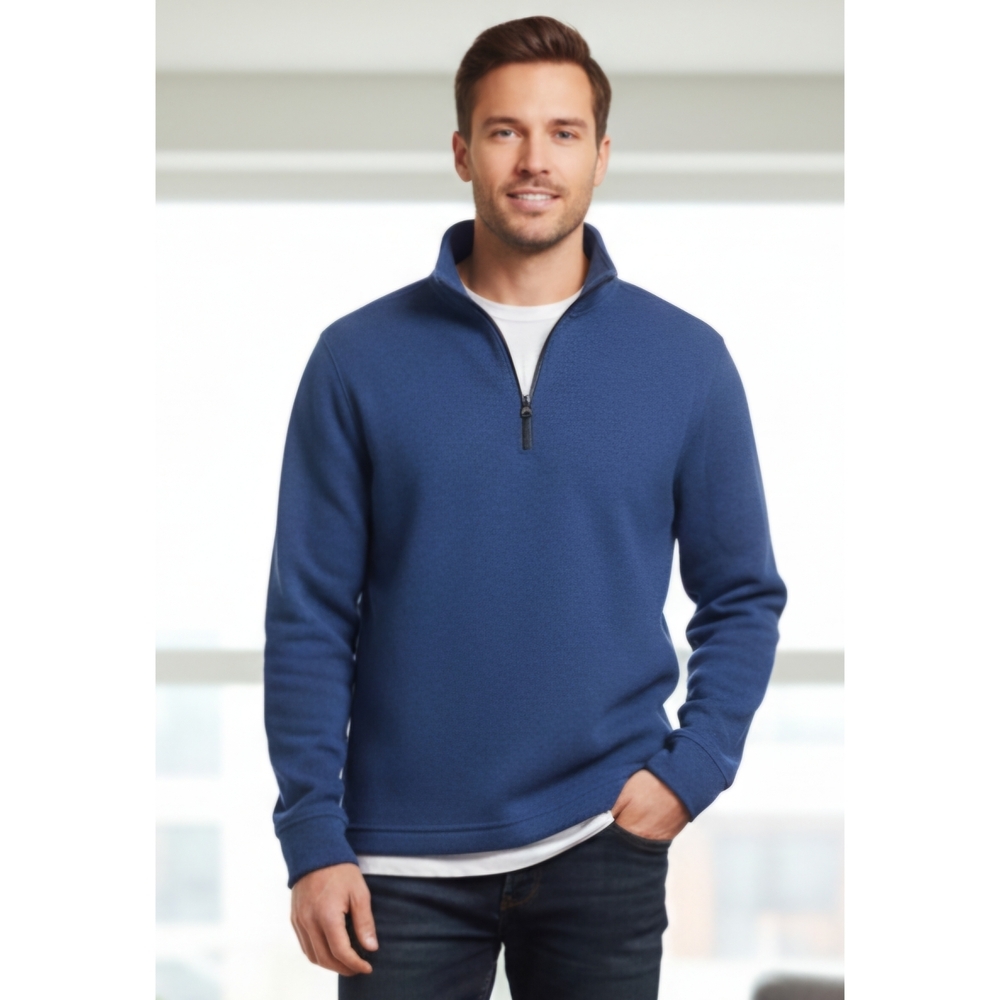 Banana Republic Men's Blue Quarter Zip Polartec Fleece Lined Pullover